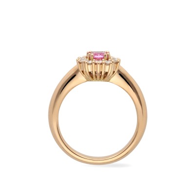 Anillo Rosetón en Oro Rosa