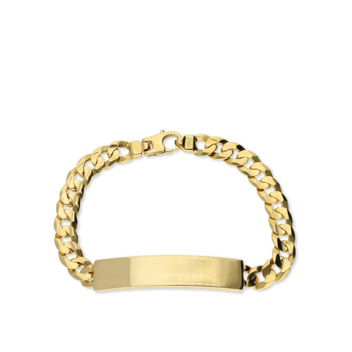 Grau Rectangular Curb Bracelet in Yellow Gold