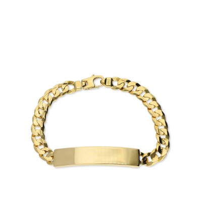 Grau Rectangular Curb Bracelet in Yellow Gold