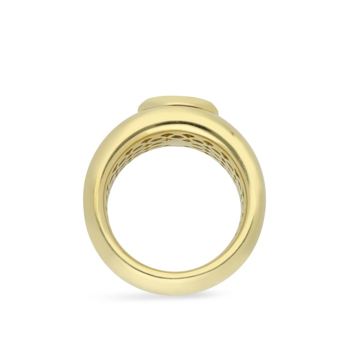 Grau Yellow Gold and Diamond Oval Band Ring