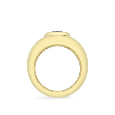 Anillo de Banda Grau Oro Amarillo y Zafiro Azul