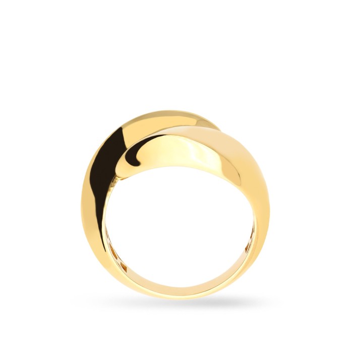 Anillo de Oro Amarillo con Diseño Bombeado