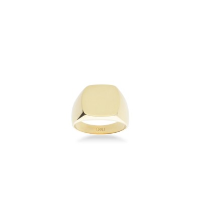Anell Segell Rectangular d’Or Groc de Grau