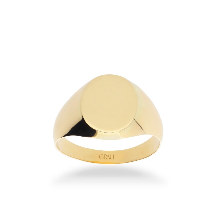 Anell Segell Oval d’Or Groc de Grau