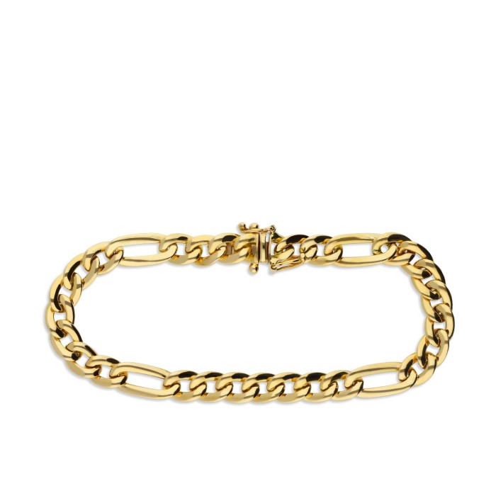Polsera Barbada d'Or Groc – 19cm