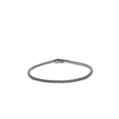 Polsera Riviere d'Or Blanc amb Diamants Negres