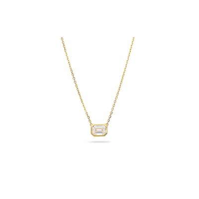 Collaret amb Diamant Talla Maragda d'Or Groc