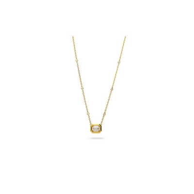 Collaret Grau d'Or Groc amb Diamants