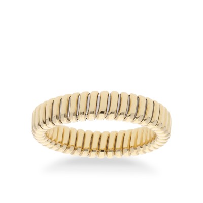 Tubogas Ring Grau Yellow Gold