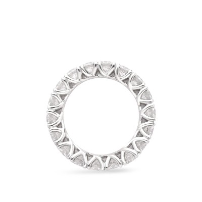 Aliança de Diamants en Or Blanc