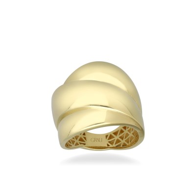Anillo Grau Triple Banda Oro Amarillo