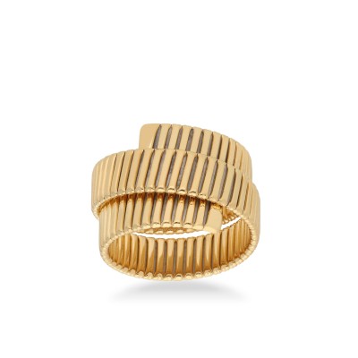 Grau Yellow Gold Open Flex Ring
