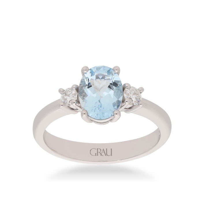 Anillo Good Mood Grau Aguamarina