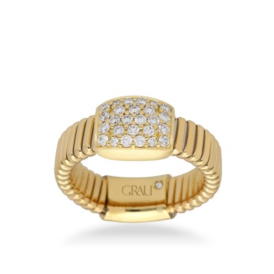 Anillo Tubo Flex Pavé Grau