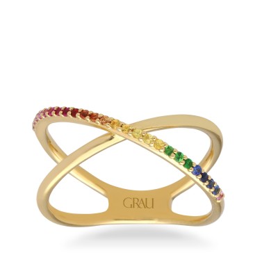 Anillo Cruzado Grau Rainbow