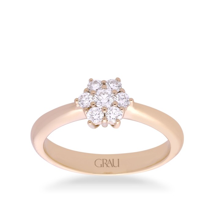 Anillo Grau Oro Amarillo Rosetón