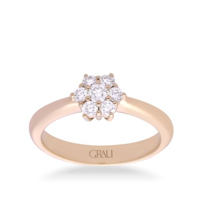 Anell Rosetó d'Or Groc Grau