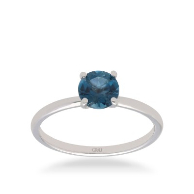 Anillo Grau Good Mood Topacio y Oro Blanco
