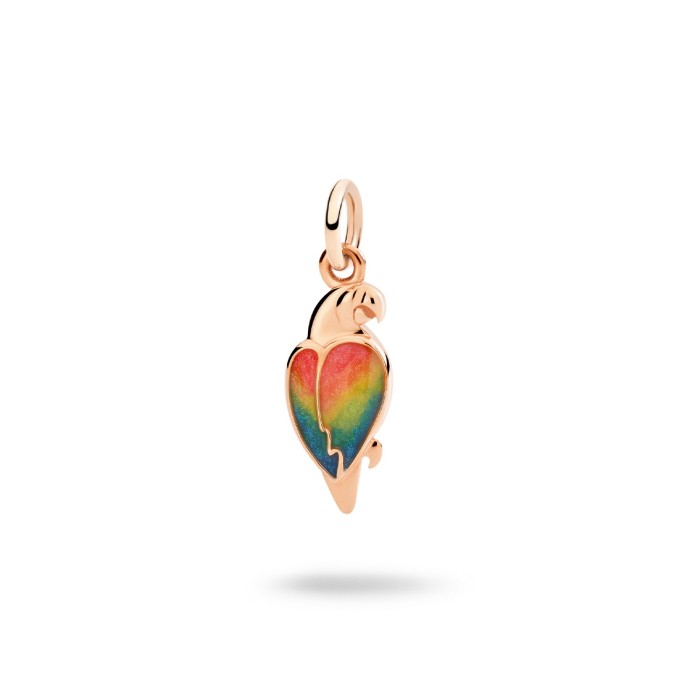 Charm de Loro en Oro Rosa