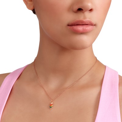 Charm lloro en or rosa 9 K | Joieria Grau Online
