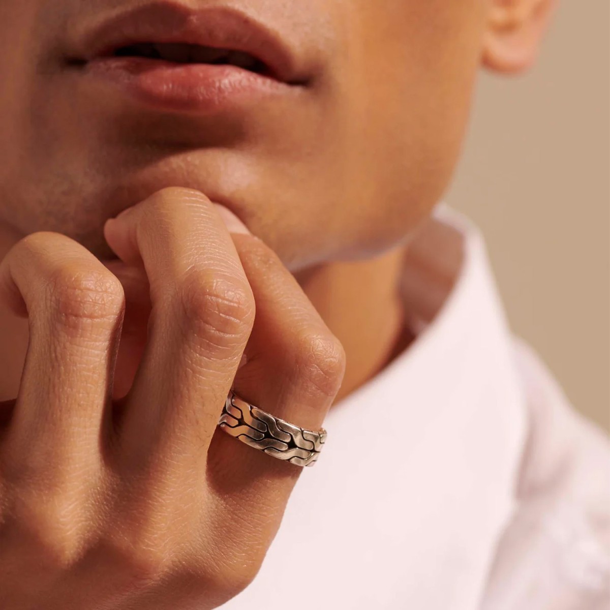 8MM Sterling Silver Classic Chain Ring