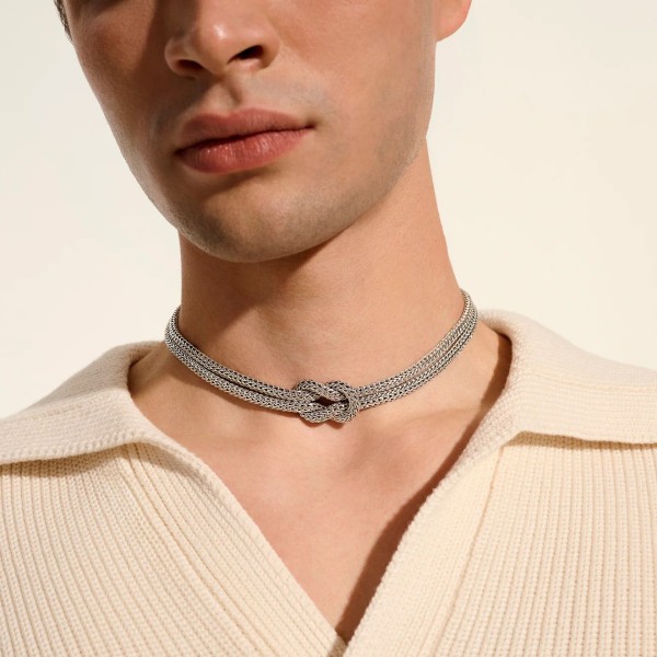 Love Knot Silver 5MM Necklace