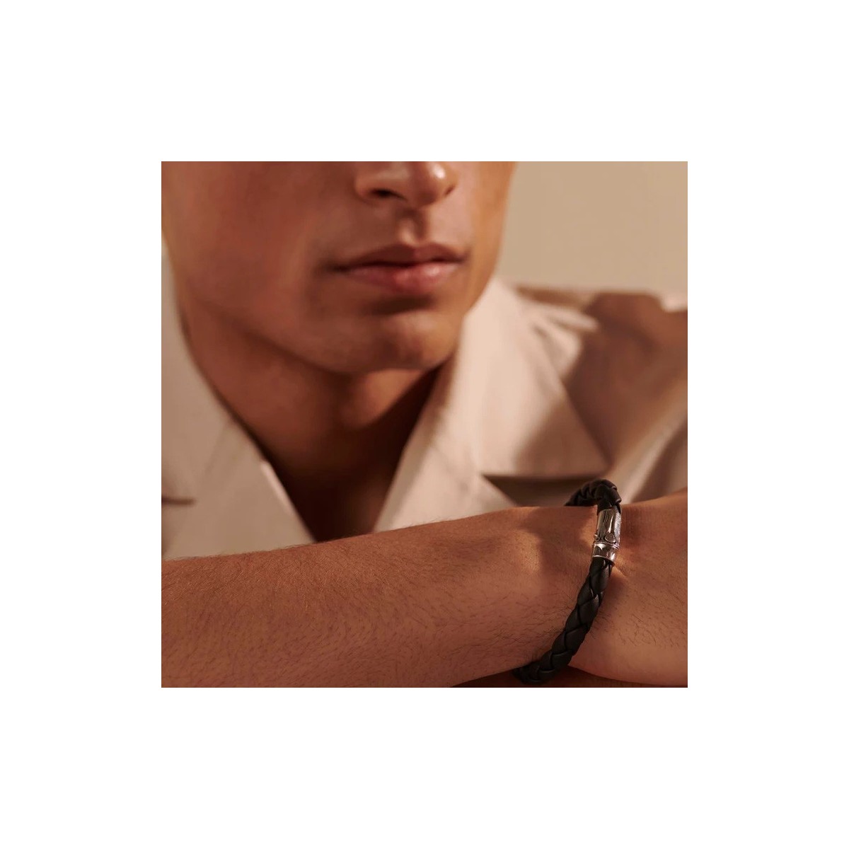 John Hardy Bamboo Leather & Silver Bracelet