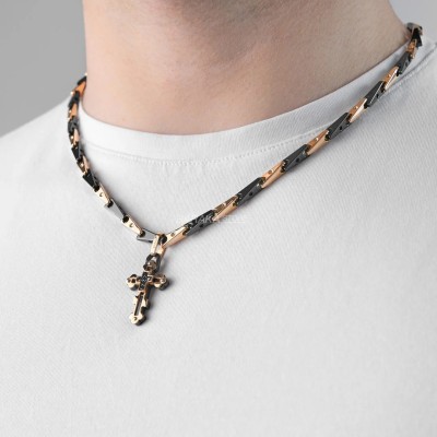 Baraka Privè pendant with Black ceramic, white & rose Gold with Diamonds