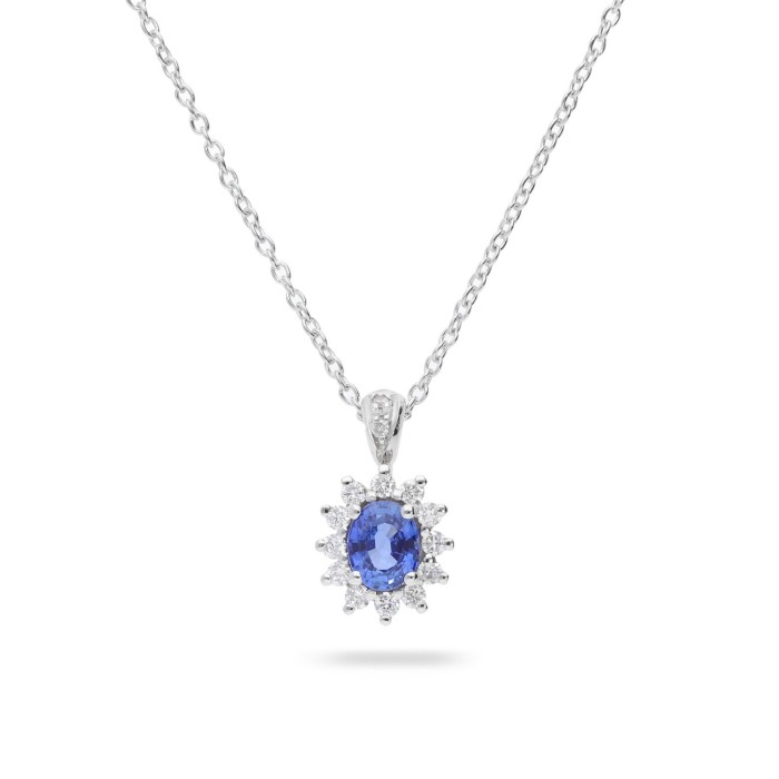 Grau Choker with Blue Sapphire and Diamonds