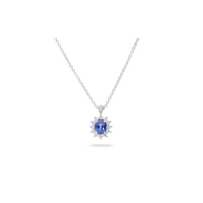 Grau Choker in White Gold with Sapphire and Diamonds