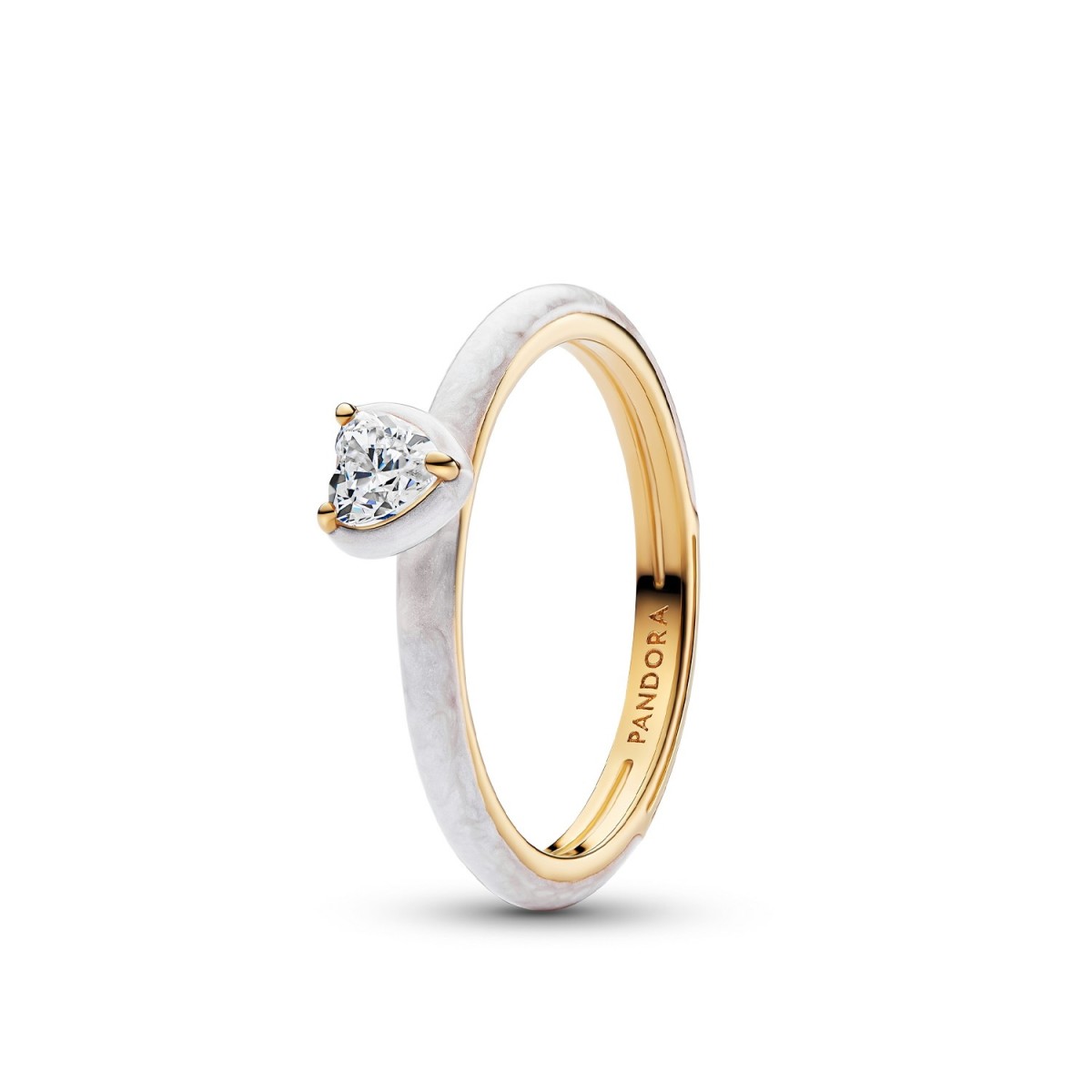 Anell Cor Chakra Blanc de Pandora
