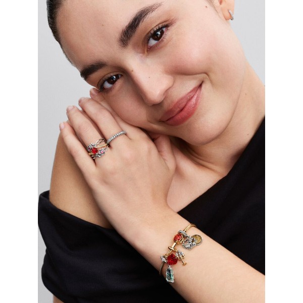Anillo Rosa Encantada — La Bella y la Bestia Pandora