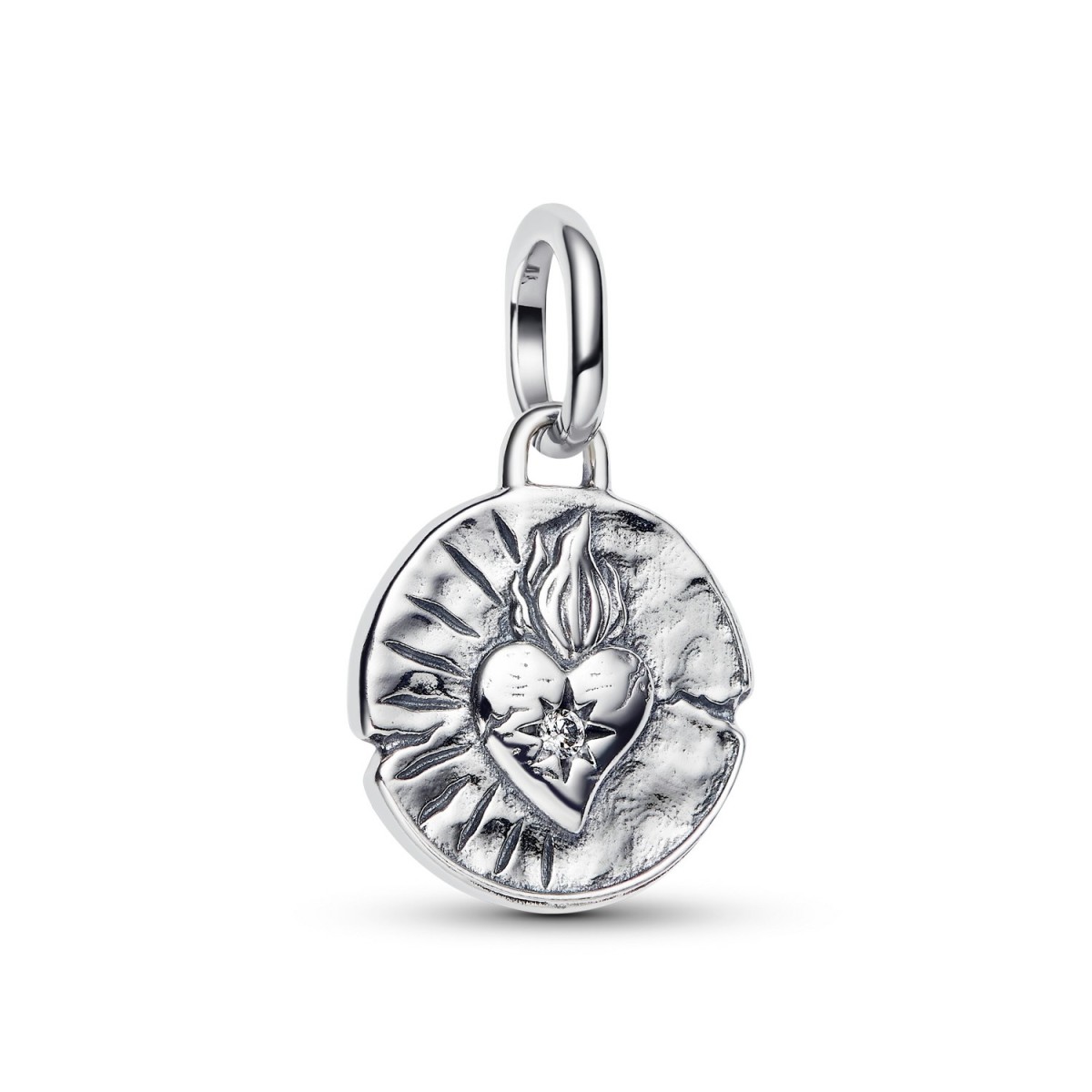 Charm Pandora Medalló de Cor en Plata de Llei