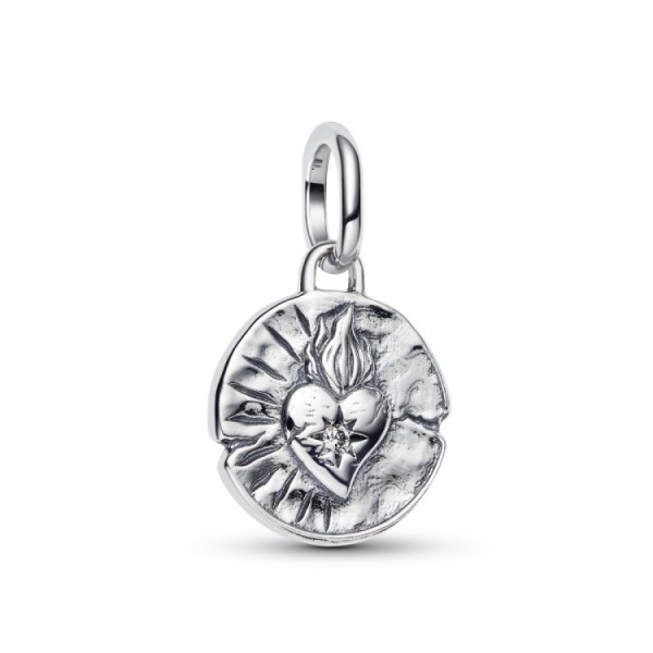 Charm Pandora Medalló de Cor en Plata de Llei