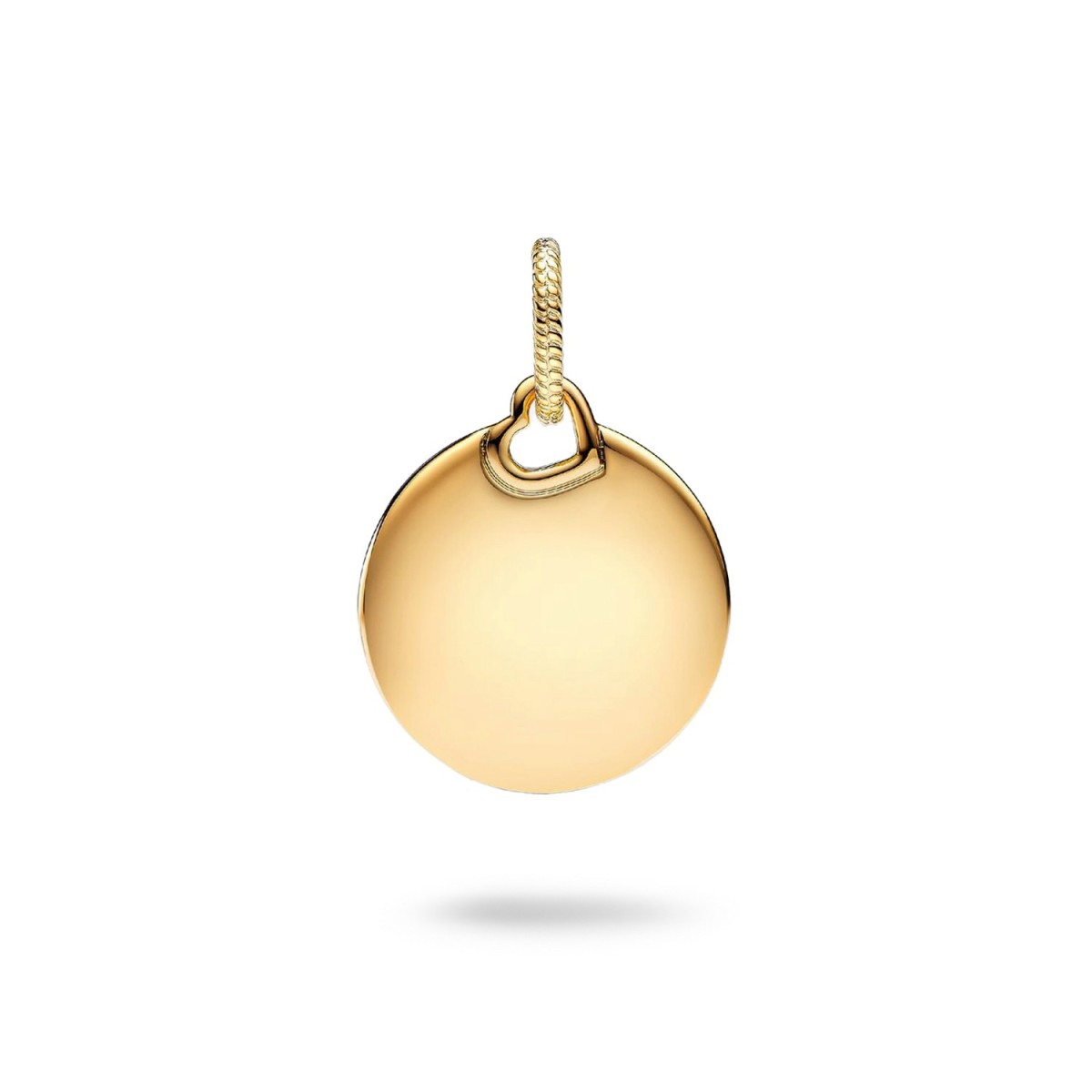 Pandora Engravable Round Gold Pendant
