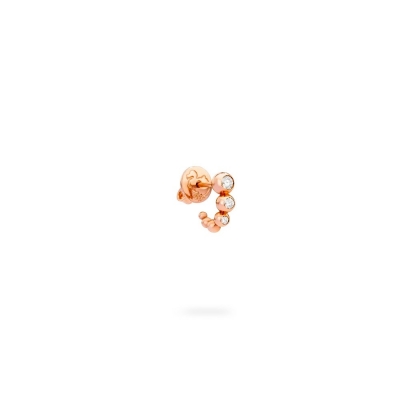 Bollicine Dodo stud earring in rose gold and diamonds