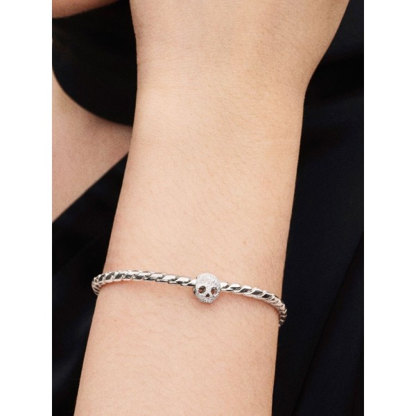 Pandora Textured Mini Skull Charm