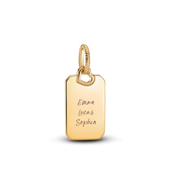Pandora Engravable Rectangle Tag Pendant