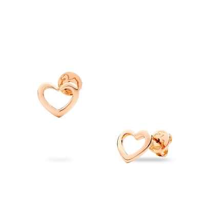 Rose gold heart earring