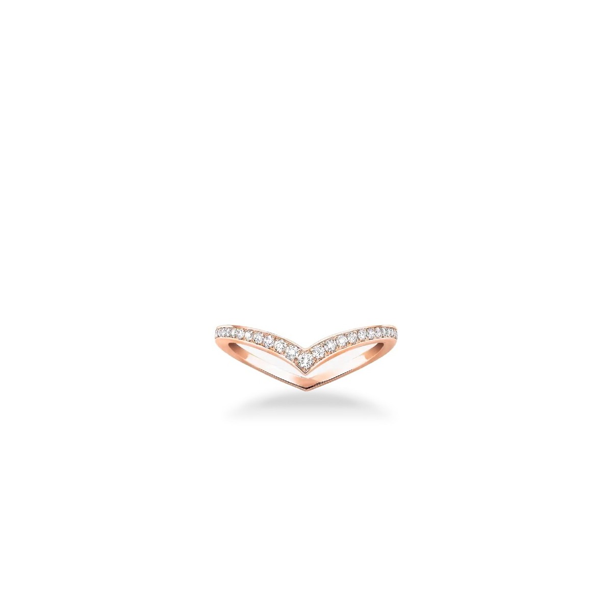 Fiery 0.19ct Wedding Ring in Pink Gold – Messika