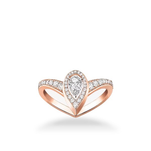 Fiery 0.10ct Pink Gold Ring – Messika