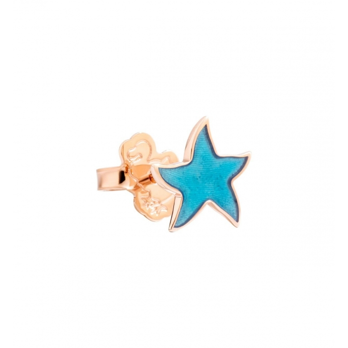 Blue starfish earring