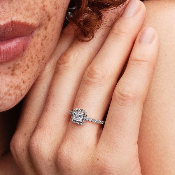 Anell Halo Quadrat Brillant