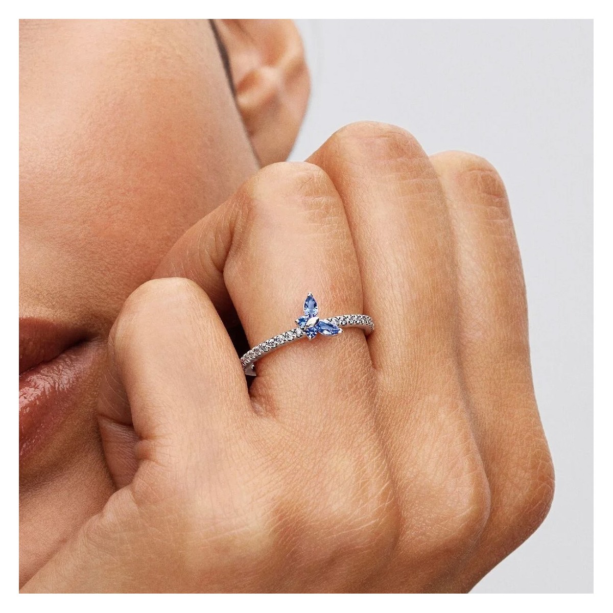 Anell Papallona Blava Brillant Anell Papallona Blava Brillant