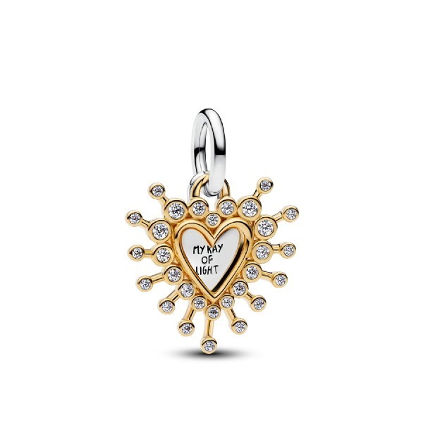 Radiant Heart Double Dangle Charm