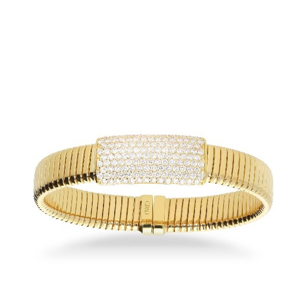 Esclava Grau Tubogas amb pau rectangular de diamants