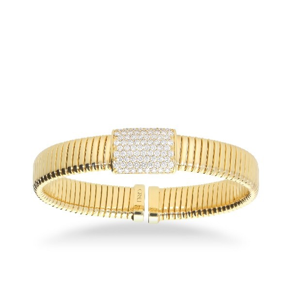 Polsera Grau amb Pavé Rectangular de Diamants