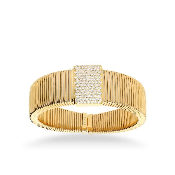 Polsera Tubogas Grau d’Or Groc amb Diamants