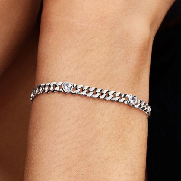 Polsera de Cadena Cubana amb Cors