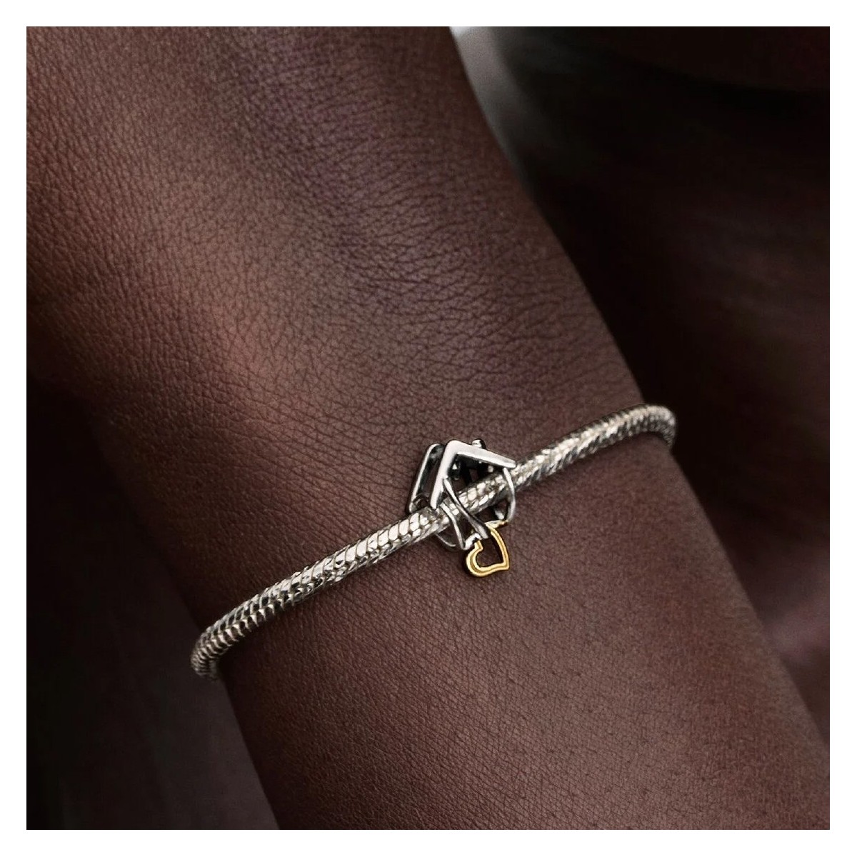 “Home & Heart” Two-Tone Charm